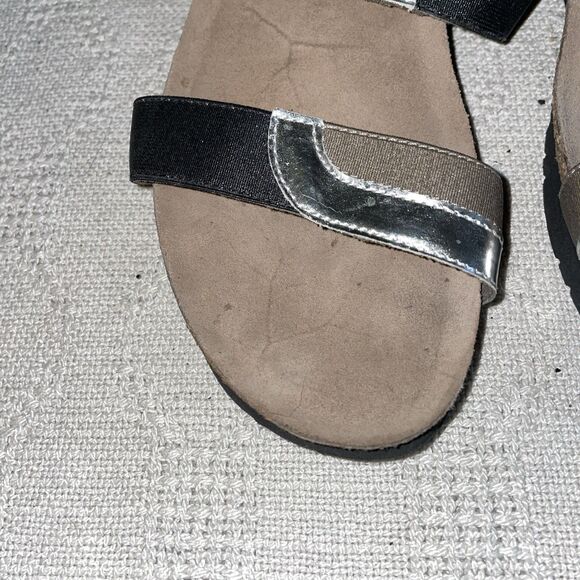 Naot Women’s Casual Slides Size 42 U.S. 11 M Black Silver Leather Beach Cruise - Picture 8 of 12